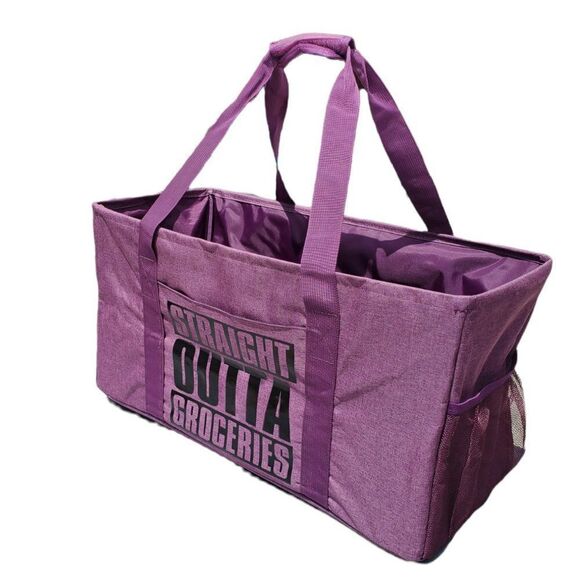 "STRAIGHT OUTTA GROCERIES" Multipurpose Tote - Picture 3 of 13